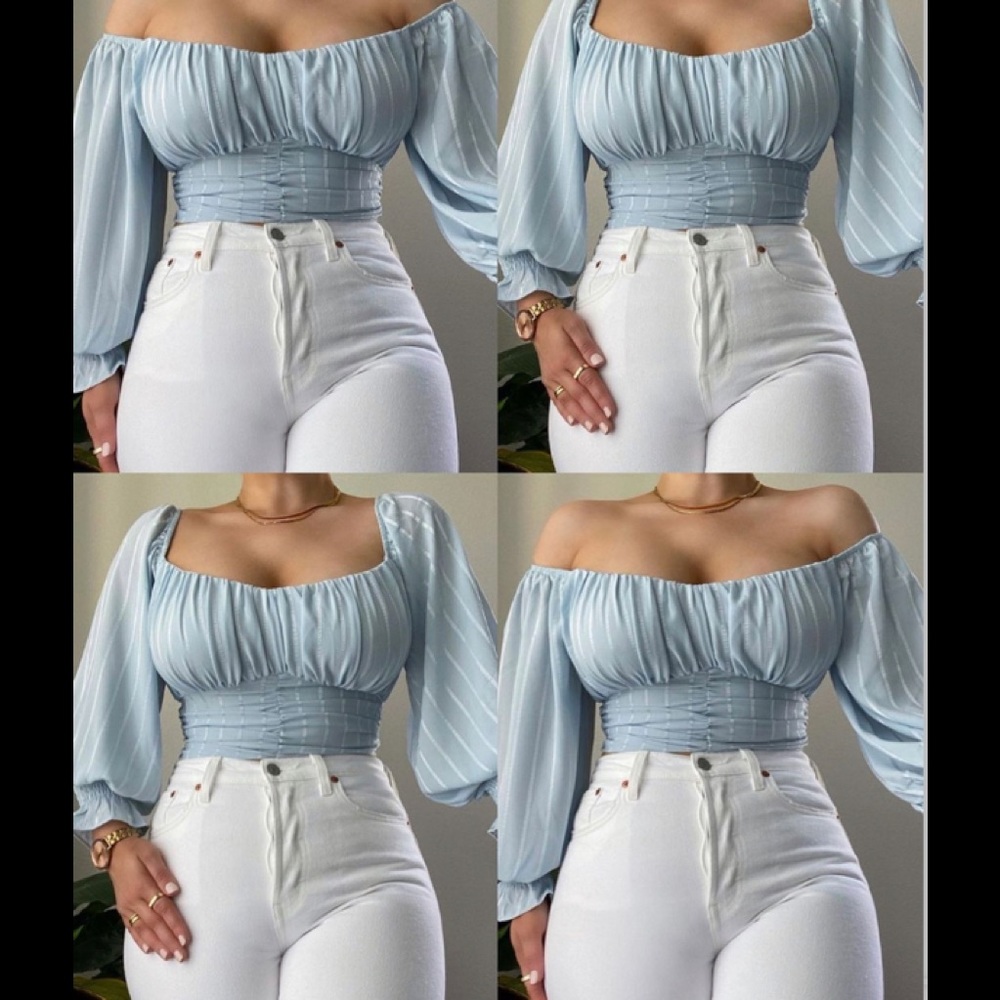 Kristen Top- Light Blue
